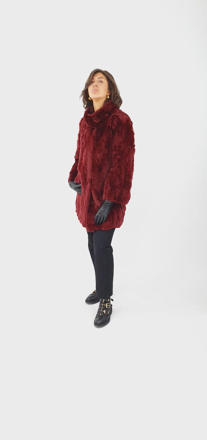 Trilo, 84 cm. - Rex Retail - Mujer - Vino / Rex Kanin Pels - Levinsky -Kvinde