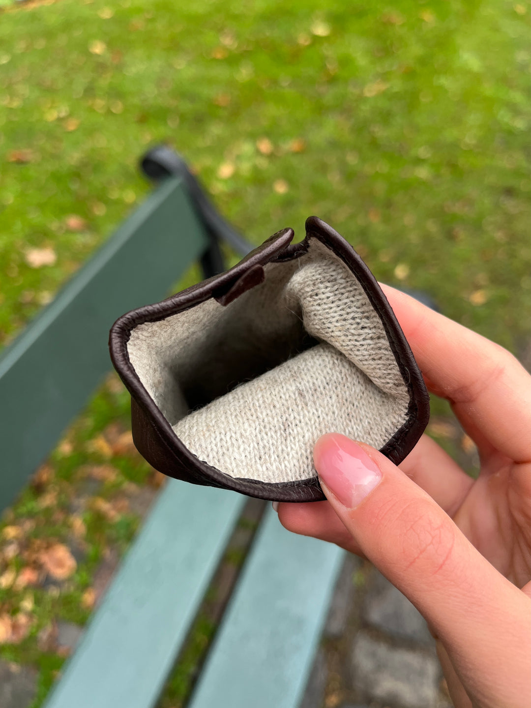 Z-001 Stitch Læderhandske - Brun