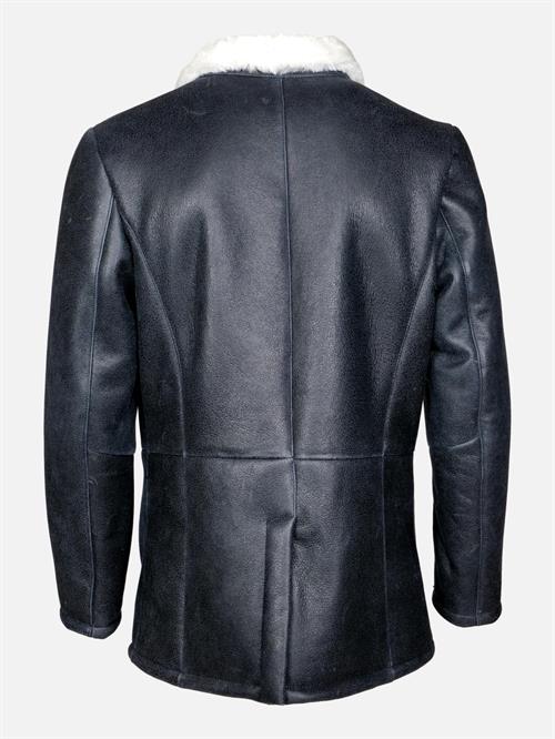 Cooper, 80 cm. - Krage - Nappa Lamb Crack - Man - Washed Black
