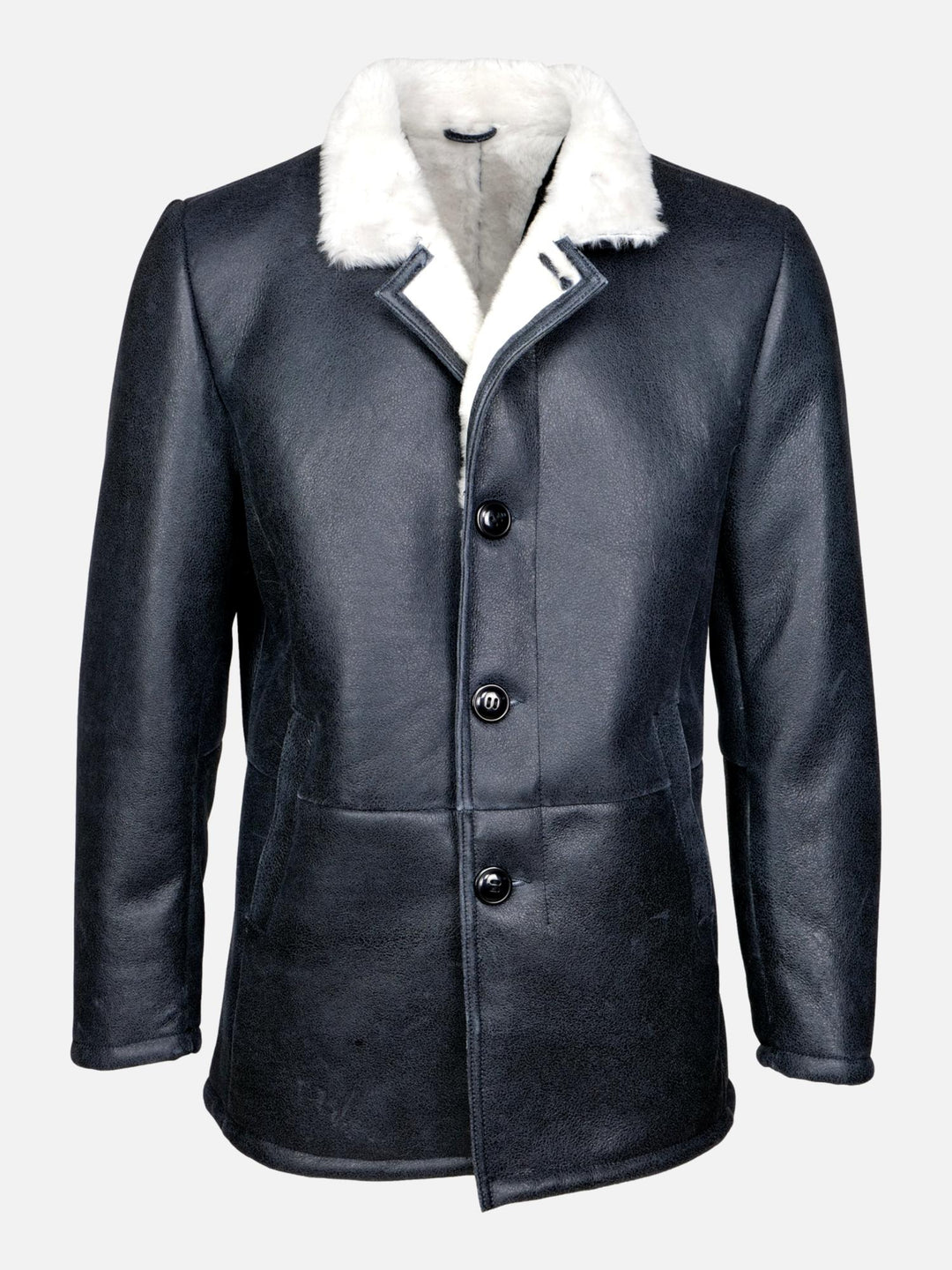 Cooper, 80 cm. - Krage - Nappa Lamb Crack - Man - Washed Black