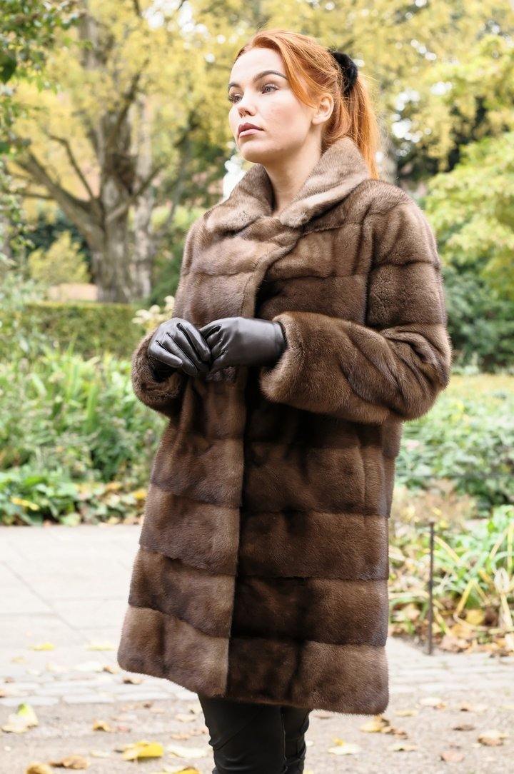 Aloma, 85 cm. - Mink - Kvinder - Pastel / Mink Pels - Levinsky - Kvinde | STAMPE PELS
