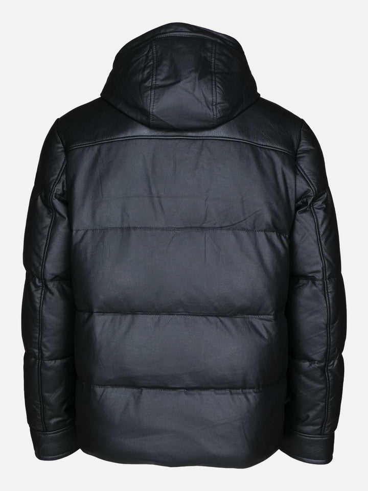 Gratien, 75 cm. - Capuchon - Nappa Lam - Heren - Zwart