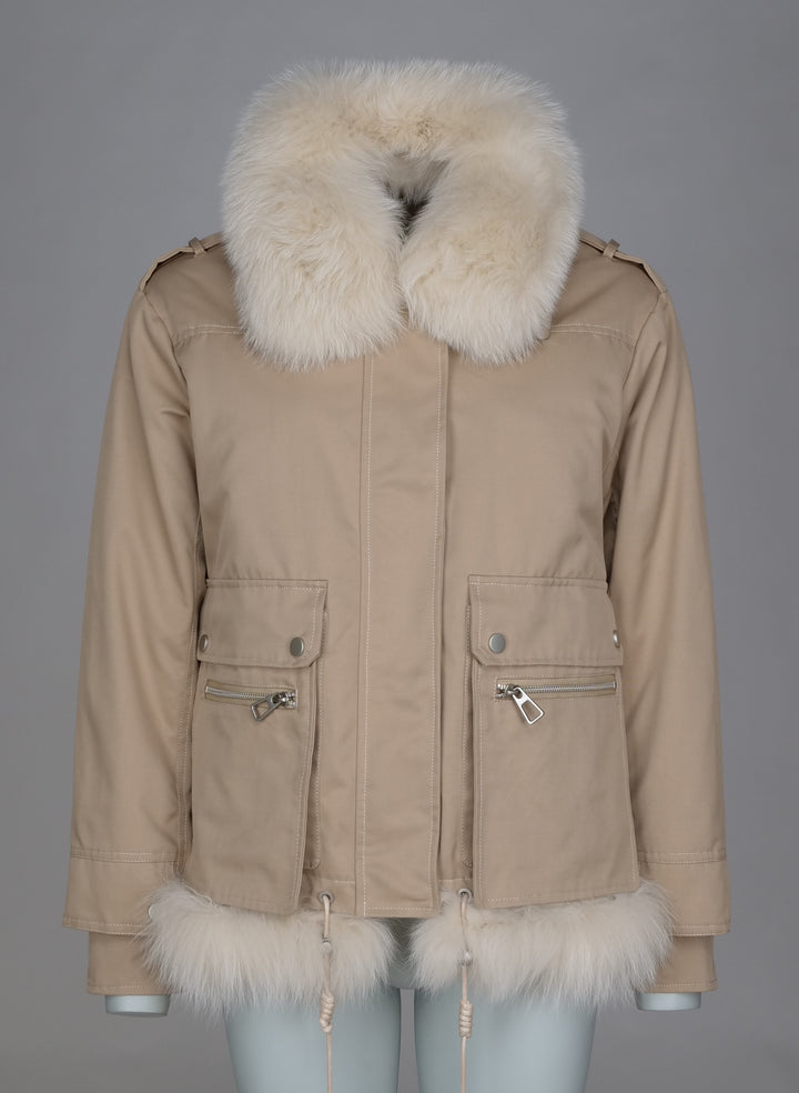 Fideline, 61 cm. - Krage - Ull - Dame - Beige