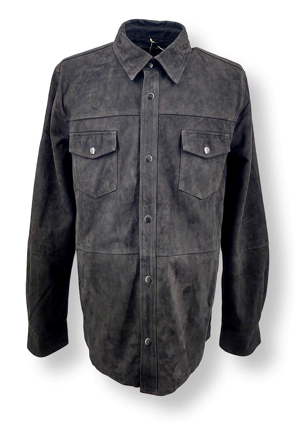 Philip - Goat Suede Leather - Man - Steel Grey | STAMPE PELS