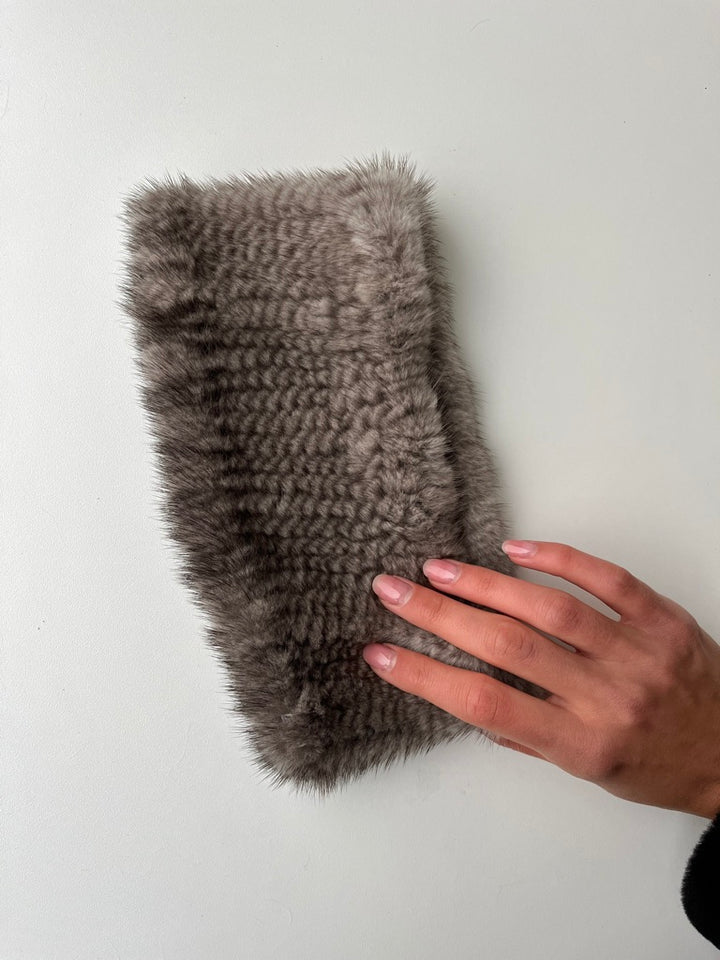Gebreide Hoofdband - Mink Knitted - Accessoires - Grijs
