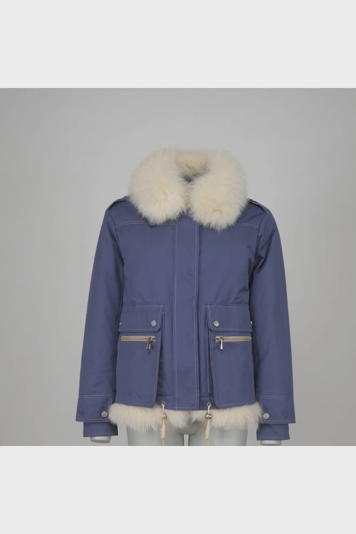 Fideline, 61 cm. - Collar Textile - Women Navy